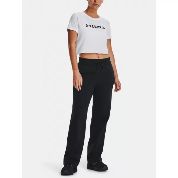  Sporthose für Damen UNDER ARMOUR RIVAL FLC STRAIGHT PANT 1381847-001 SCHWARZ 