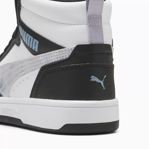  Damenschuhe PUMA REBOUNDV6MIDSPACEBELLEJR 402768-02 PUMA SCHWARZ/LILA CRUSH/WEIß 