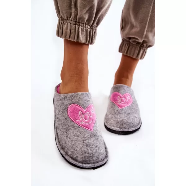  Damenhausschuhe BIG STAR KK276020 GRAU/ROSA Big Star Shoes 