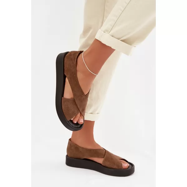  Damensandalen ZAZOO 3196 BRAUN/BEIGE 