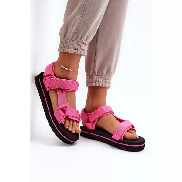  Damensandalen LEE COOPER LCW-23-34-2613 SCHWARZ/FUCHSIA 