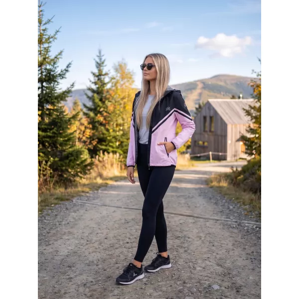  Premium-Softshelljacke für Damen ALTISPORT VOJ/ALW101JACK01 ROSA-SCHWARZ 
