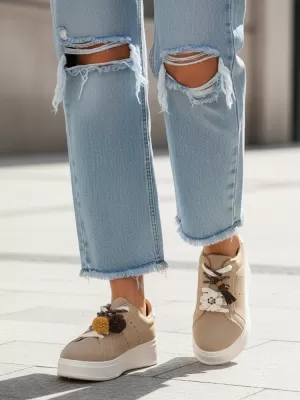 Damenschuhe DSTREET ZY1419 BEIGE