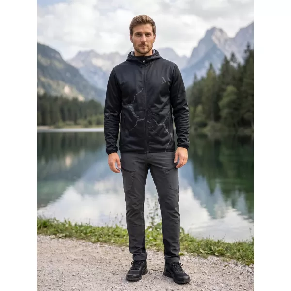  Premium-Softshelljacke für Herren ALTISPORT VOJ/ALM129JACK01 SCHWARZ GRAU 