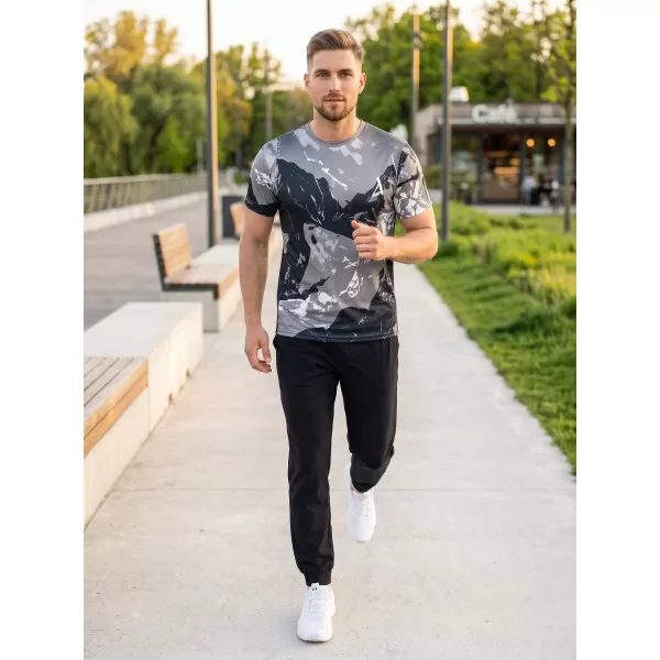  Premium-T-Shirt für Herren ALTISPORT VOJ/ALM131TR01 GRAU/SCHWARZ 