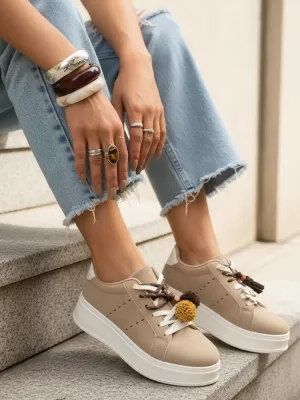 Damenschuhe DSTREET ZY1419 BEIGE
