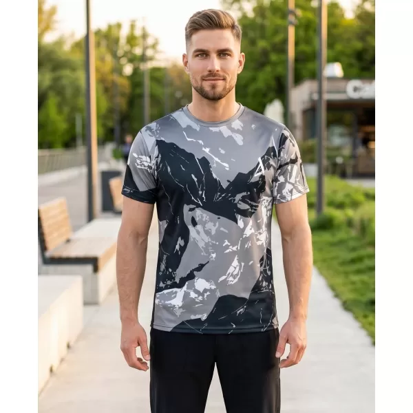  Premium-T-Shirt für Herren ALTISPORT VOJ/ALM131TR01 GRAU/SCHWARZ 
