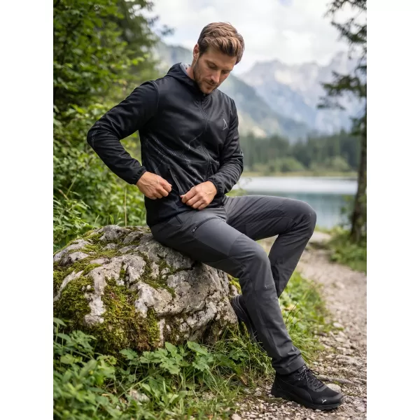  Premium-Softshelljacke für Herren ALTISPORT VOJ/ALM129JACK01 SCHWARZ GRAU 