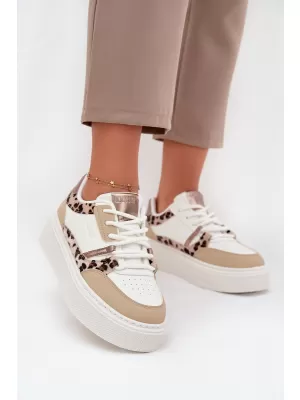 Damen-Sneaker BIG STAR SS274357 WEISS/BEIGE Big Star Shoes