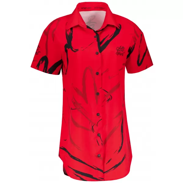  Premium-Shirt für Damen ALTISPORT VOJ/ALW049KOS01 SCHWARZ UND ROT 