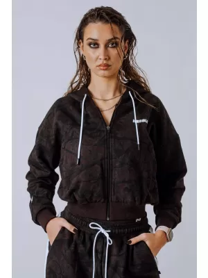 Kapuzenpullover mit Reißverschluss POWER 895 DARK BROWN CAMO Nebbia
