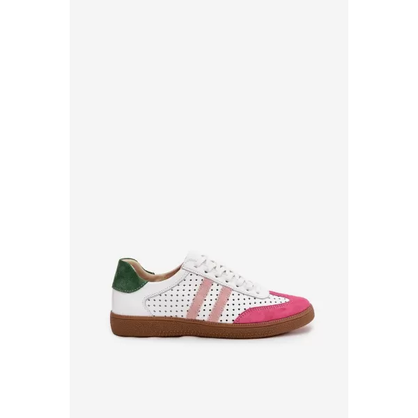  Damen-Sneaker ZAZOO N1318 ROSA/WEIß/GRÜN 