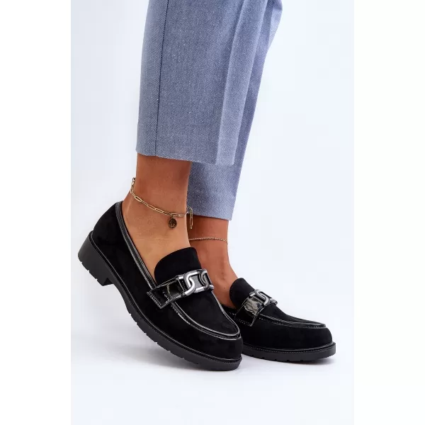  Damenmokassins S.BARSKI HY350A SCHWARZ 