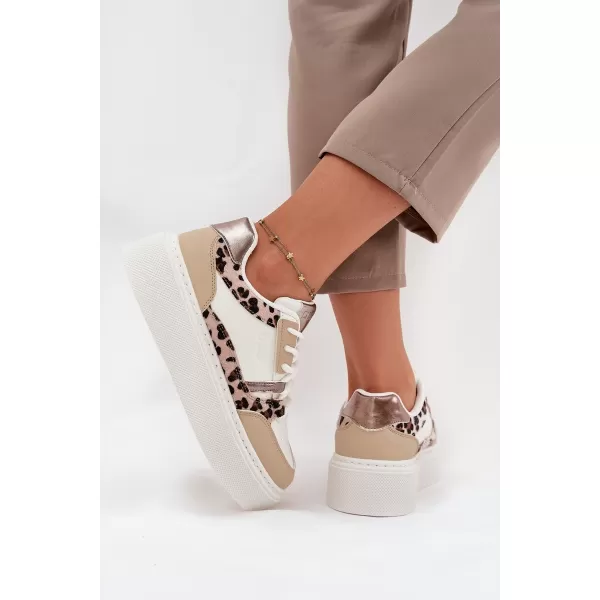  Damen-Sneaker BIG STAR SS274357 WEISS/BEIGE Big Star Shoes 