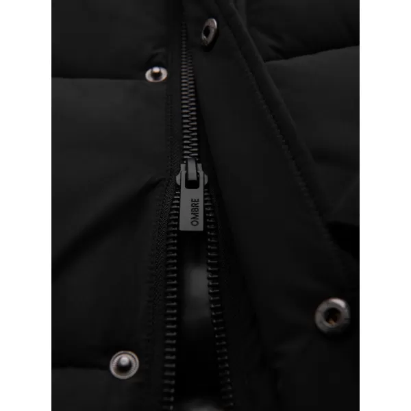  Herren-Winterjacke OMBRE OM-JALJ-0309 SCHWARZ 