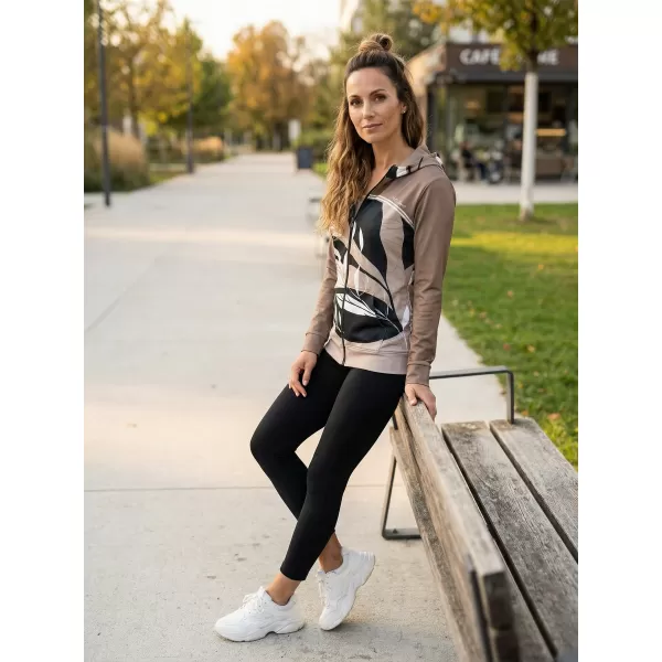  Hochwertiges Damen-Sweatshirt mit Reißverschluss ALTISPORT VOJ/ALW128MI02 KAFFEE 