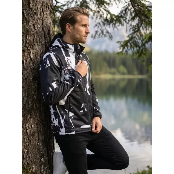  Premium-Softshelljacke für Herren ALTISPORT VOJ/ALM079JACK01 SCHWARZ UND WEIß 