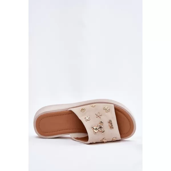  Damenhausschuhe VINCEZA 66741 BEIGE 