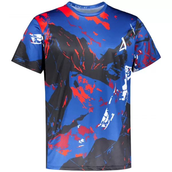  Premium-T-Shirt für Herren ALTISPORT VOJ/ALM131TR01 BLAU/SCHWARZ 