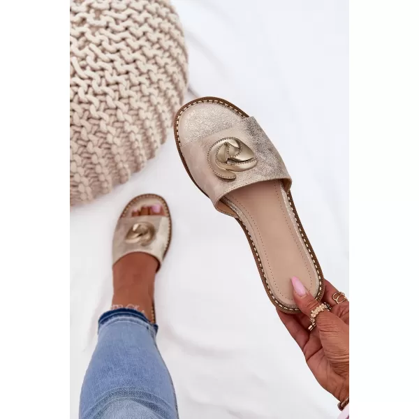  Damensandalen S.BARSKI KV51-007 HELLES GOLD 