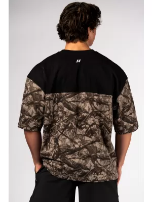 Übergroßes T-Shirt POWER 898 HELLBRAUN CAMO Nebbia