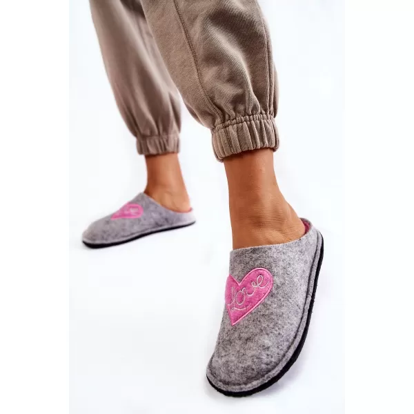  Damenhausschuhe BIG STAR KK276020 GRAU/ROSA Big Star Shoes 