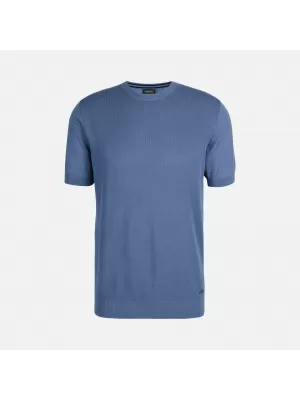 Herren-T-Shirt GEOX KNIT G012315 BLAU