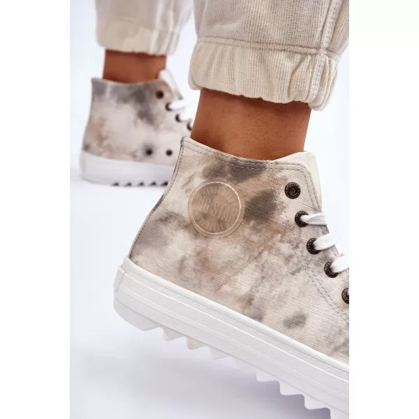 Damen-Sneaker BIG STAR LL274047 WEISS/OLIVE Big Star Shoes 