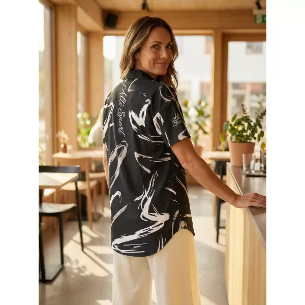  Premium-Shirt für Damen ALTISPORT VOJ/ALW049KOS01 SCHWARZ UND WEIß 