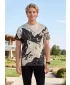 Premium-T-Shirt für Herren ALTISPORT VOJ/ALM131TR01 BEIGE/SCHWARZ