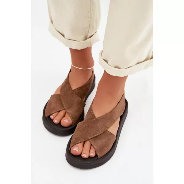  Damensandalen ZAZOO 3196 BRAUN/BEIGE 