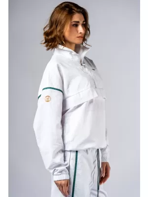 Clubhouse-Sweatshirt mit halbem Reißverschluss CLUB DOR 644 WHITE Nebbia