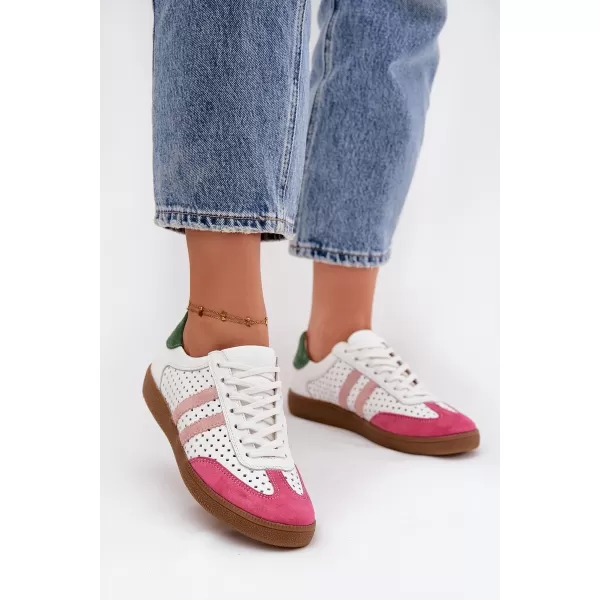  Damen-Sneaker ZAZOO N1318 ROSA/WEIß/GRÜN 