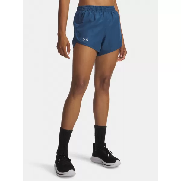  Damen-Shorts UNDER ARMOUR UA FLY BY 3'' SHORTS 1382438-498 BLAU 