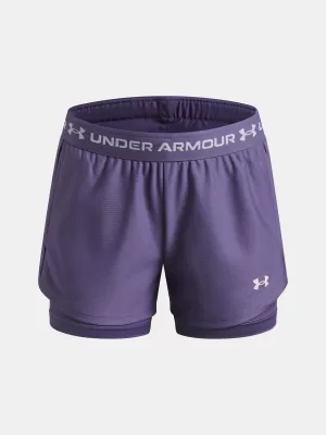 Mädchen-Shorts UNDER ARMOUR UA TECH PLAY UP 2N1 SHORT 6004985-520 LILA