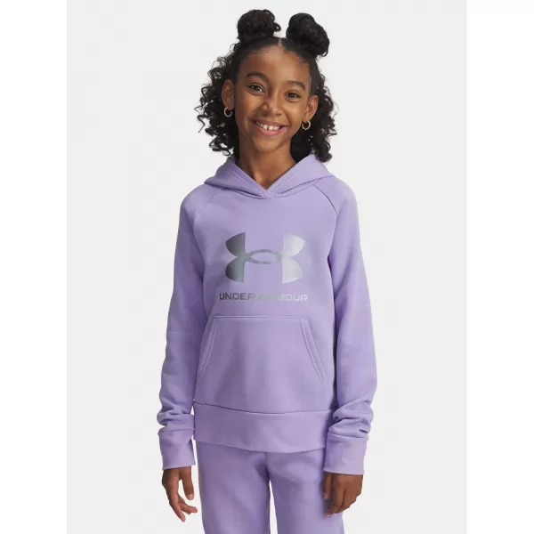  Sweatshirt für Mädchen UNDER ARMOUR UA RIVAL FLC SHIMMER HDY 6004118-538 LILA 