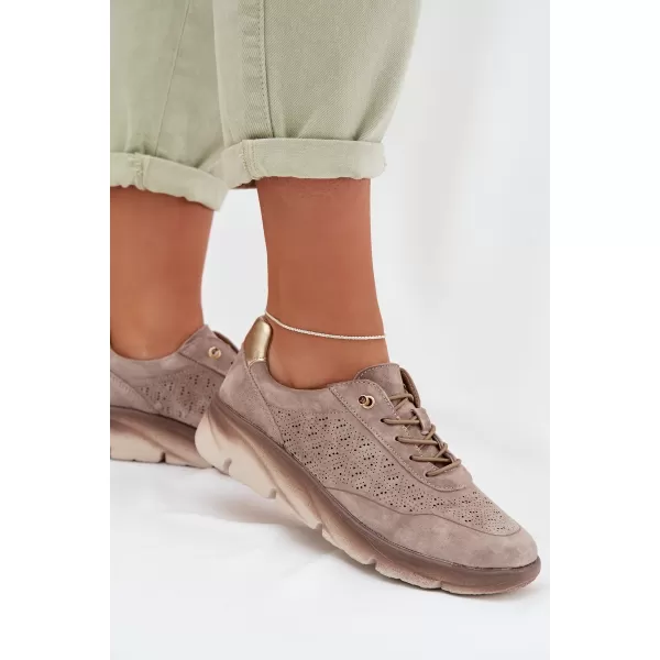  Damen-Sneaker SERGIO LEONE SP-002 BRAUN 