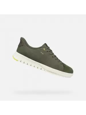Herren-Sneaker GEOX FLEXTRIDE PLUS FAST IN G014654 DUNKELGRÜN