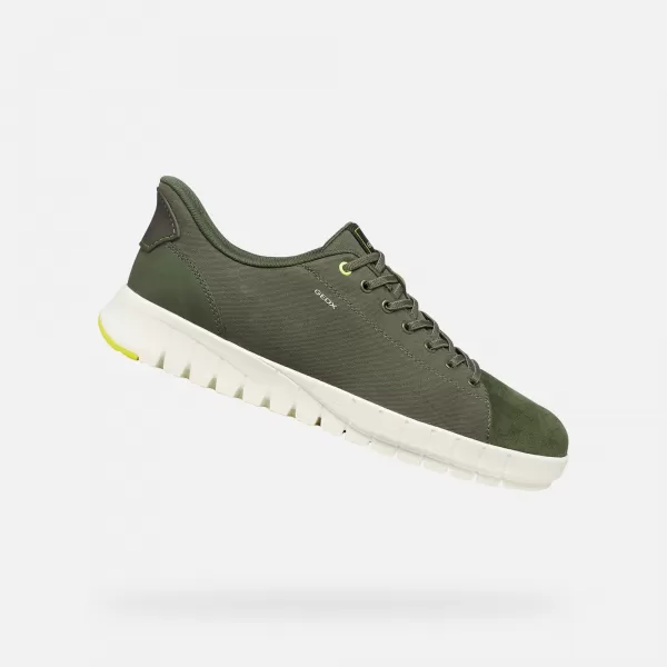  Herren-Sneaker GEOX FLEXTRIDE PLUS FAST IN G014654 DUNKELGRÜN 