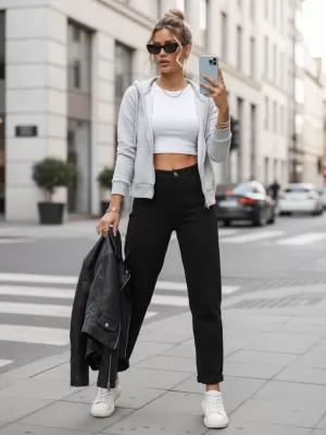 Damenhosen DSTREET UY2868 SCHWARZ