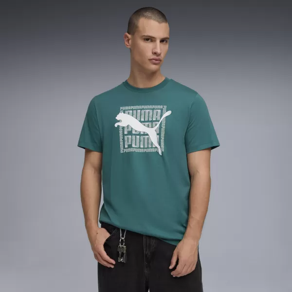  Herren-T-Shirt PUMA GRAPHIC TEE 691775_41 SMARAGDEIS 