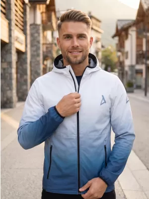 Premium-Softshelljacke für Herren ALTISPORT VOJ/ALM126JACK01 MARINEBLAU/WEIß
