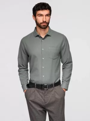 Herrenhemd OMBRE K694 KHAKI