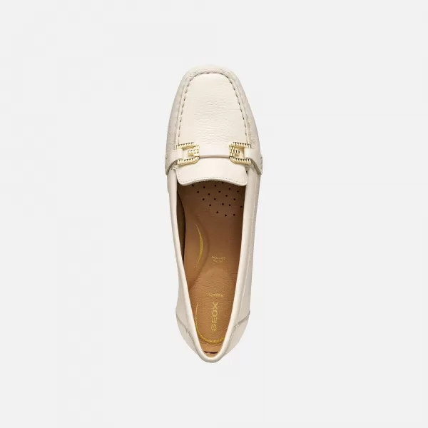  Damenmokassins GEOX ANNYTAH MOC G012825 CREMIG 