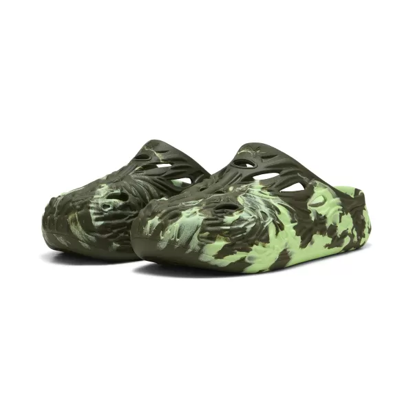  Hausschuhe PUMA MB.04 SLIDE 397665_14 DUNKLES OLIV/PRICKELNDES LICHT 