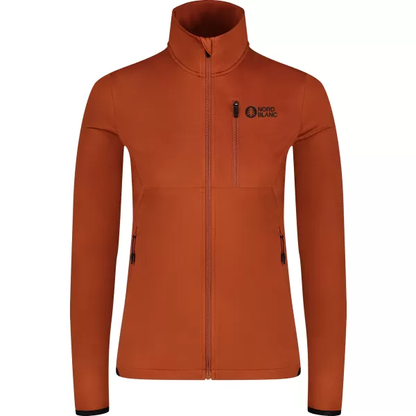  Powerfleece-Sweatshirt für Damen NORDBLANC SEDGE NBWFL8291 BRAUN 