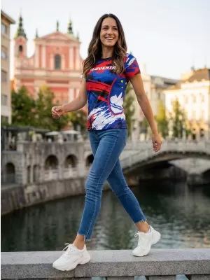 Premium-T-Shirt für Damen ALTISPORT VOJ/ALW036SI/TR01 STREIFEN