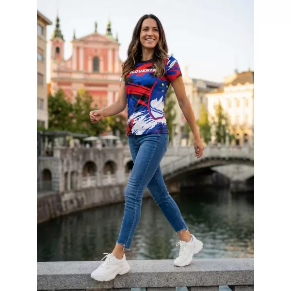  Premium-T-Shirt für Damen ALTISPORT VOJ/ALW036SI/TR01 STREIFEN 