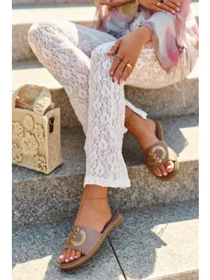 Damen-Flip-Flops S.BARSKI KV27-052 TAUPE
