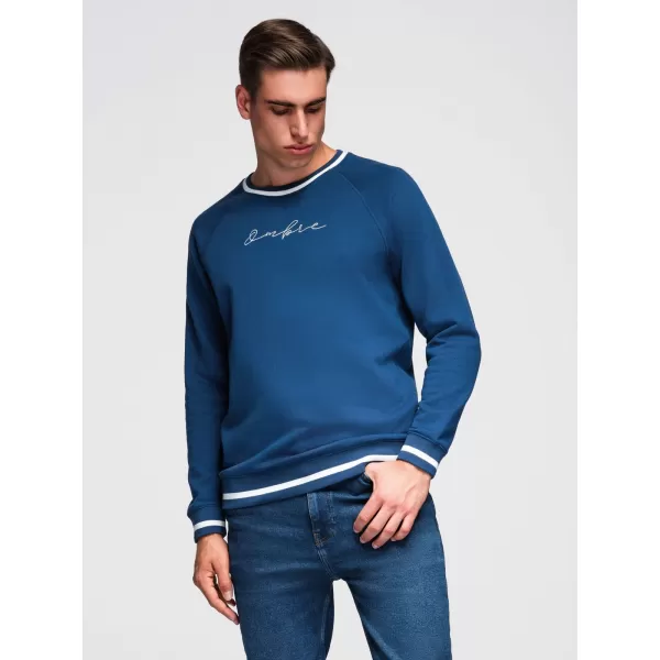  Herren-Sweatshirt OMBRE OM-SSNZ-0244 DUNKELBLAU 